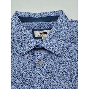 John‎ Abboud Men's 3XL Short Sleeve button up Blue Shirt